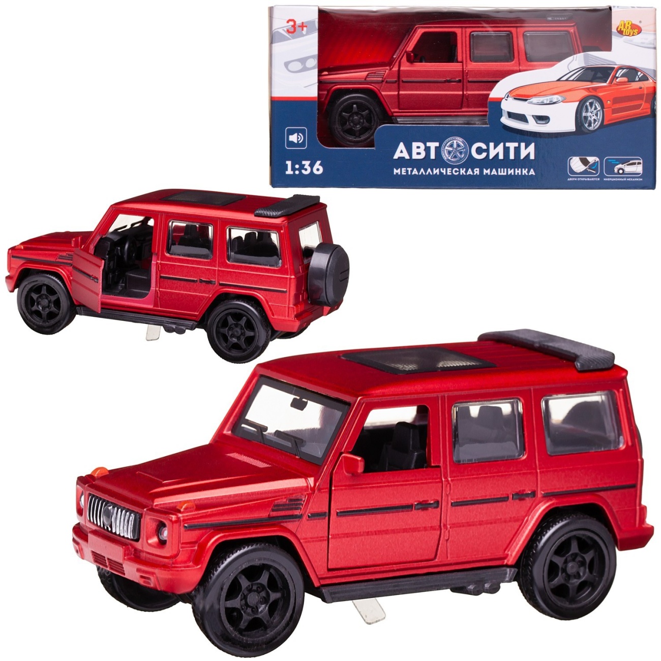 Машинка металл Abtoys АвтоСити 1:36 Внедорожник инерц двери откр свет-звук C-00521/красный
Машинка металл Abtoys АвтоСити 1:36 Внедорожник инерц двери откр свет-звук C-00521/красный