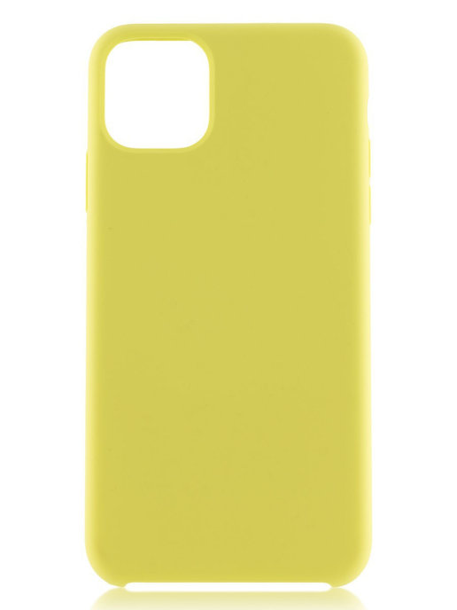 фото Чехол qvatra для iphone 11 pro max с подкладкой из микрофибры yellow