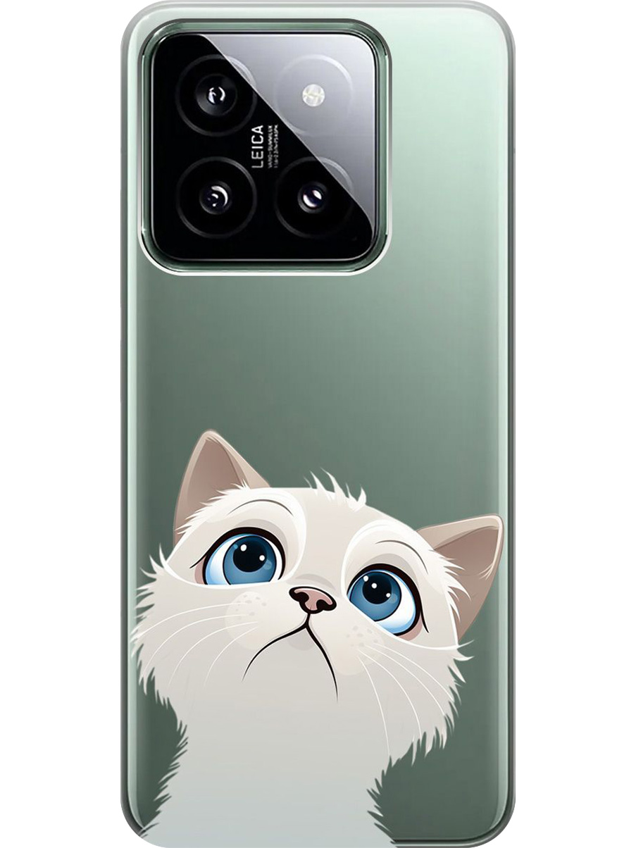 Силиконовый чехол на Xiaomi 14 с принтом "Белый котик" прозрачный, Прозрачный;белый, 777769911
Силиконовый чехол на Xiaomi 14 с принтом "Белый котик" прозрачный, Прозрачный;белый, 777769911
