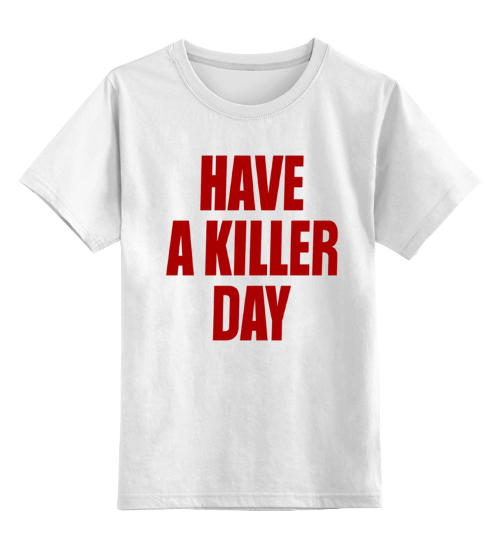 Детская футболка классическая Printio Have a killer day, р. 152, Белый, 0000000718749
Детская футболка классическая Printio Have a killer day, р. 152, Белый, 0000000718749