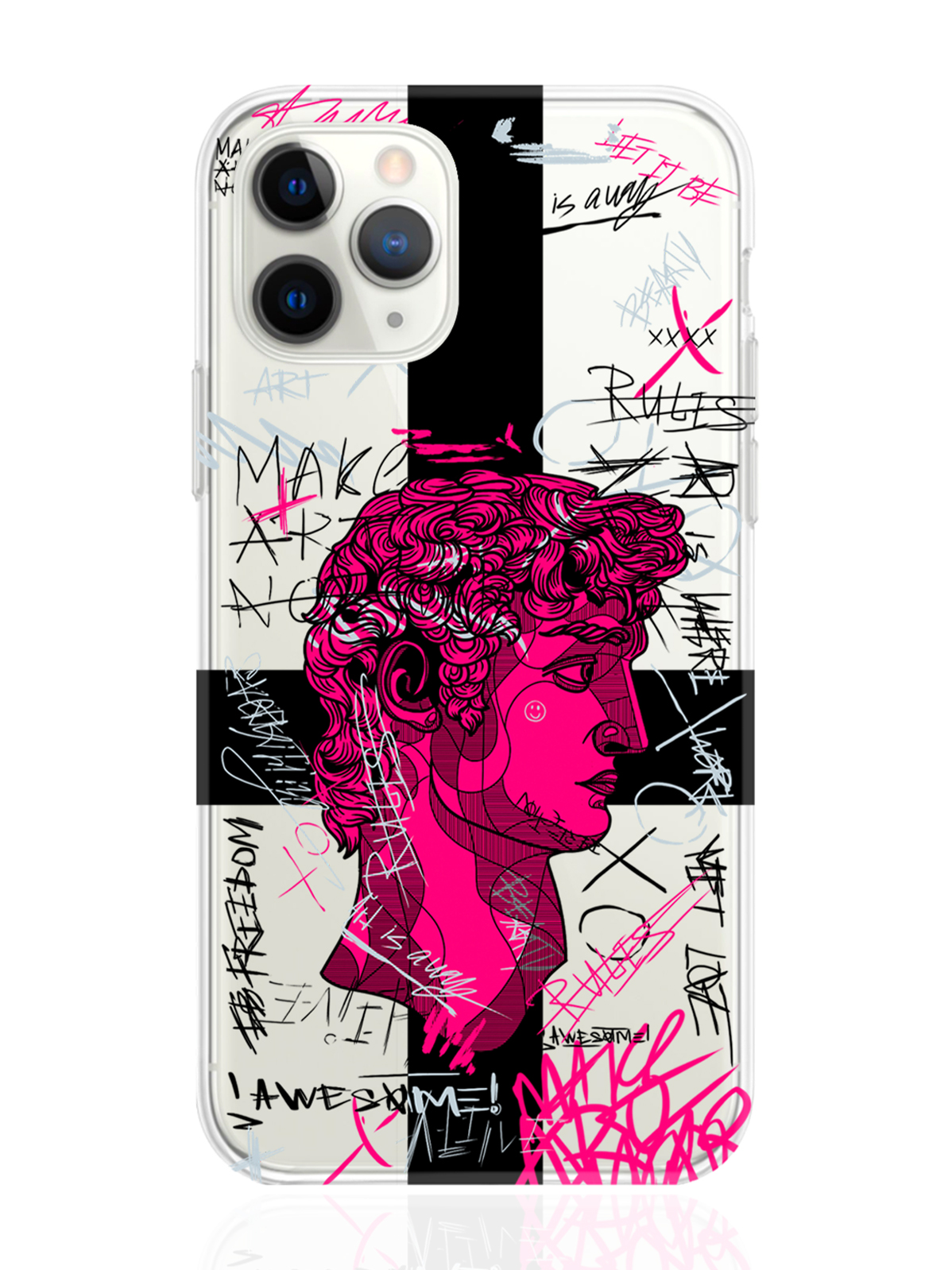 Чехол MustHaveCase для iPhone 11 Pro Голова Давида граффити прозрачный, iPhone 11 Pro Голова Давида граффити
Чехол MustHaveCase для iPhone 11 Pro Голова Давида граффити прозрачный, iPhone 11 Pro Голова Давида граффити