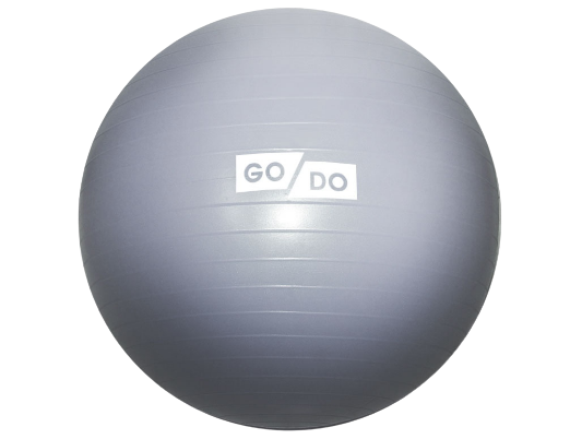 фото Мяч для фитнеса 'anti-burst gym ball' матовый. диаметр 65 см: fb-65 850 г (серебро) go do