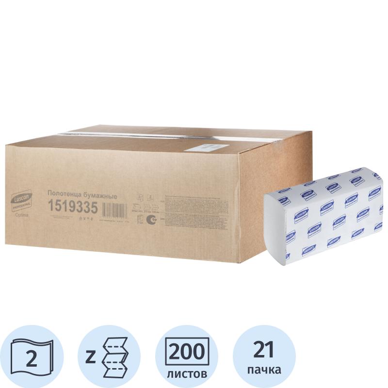 Полотенца бумажные для дисп. Luscan Professional Zсл 2сл втор 200л 21пач/уп, 1519335, Белый, Professional Z-сложения2
Полотенца бумажные для дисп. Luscan Professional Zсл 2сл втор 200л 21пач/уп, 1519335, Белый, Professional Z-сложения2