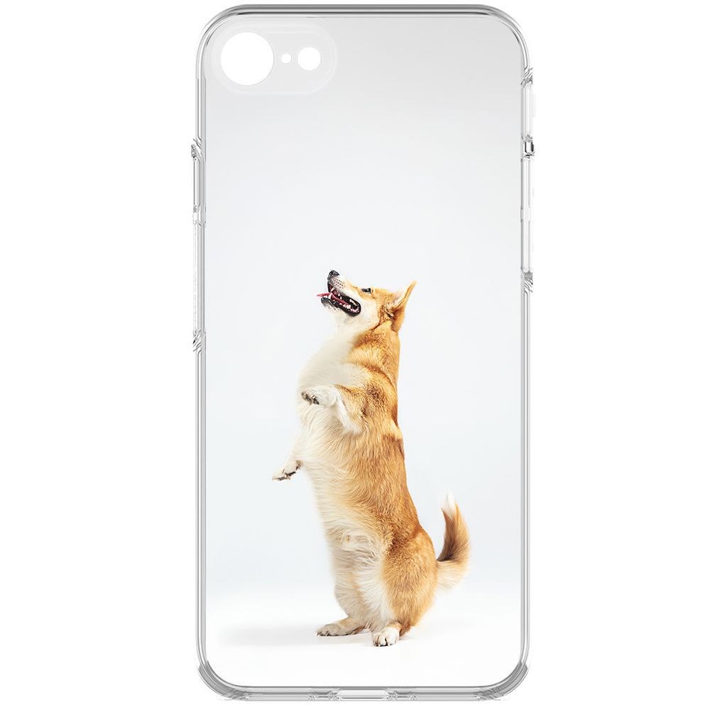 Чехол-накладка Корги готов служить для iPhone 7/8/SE 2020 с защитой камеры, Прозрачный
Чехол-накладка Корги готов служить для iPhone 7/8/SE 2020 с защитой камеры, Прозрачный