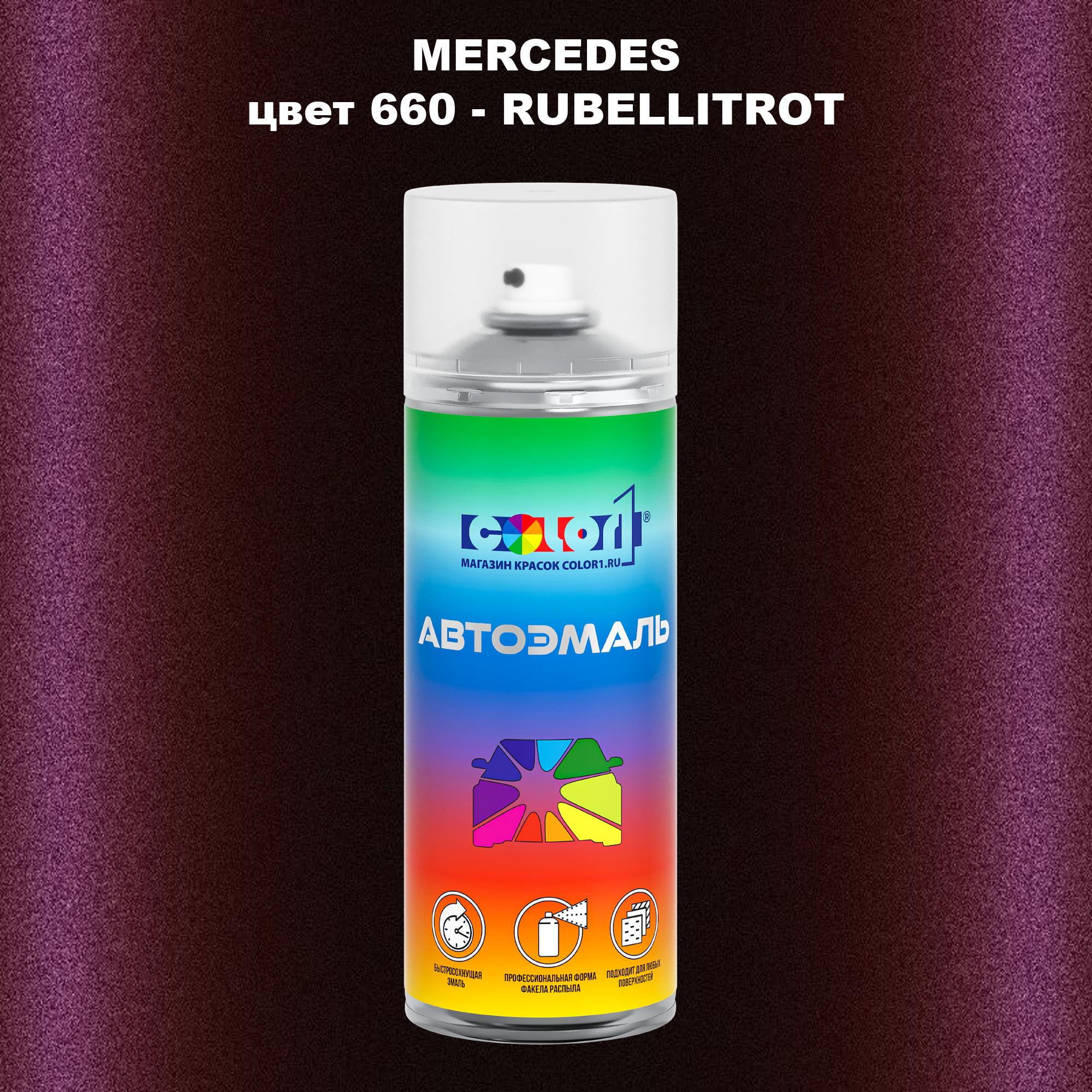 Аэрозольная краска COLOR1 для MERCEDES, цвет 660 - RUBELLITROT, Прозрачный 
Аэрозольная краска COLOR1 для MERCEDES, цвет 660 - RUBELLITROT, Прозрачный
