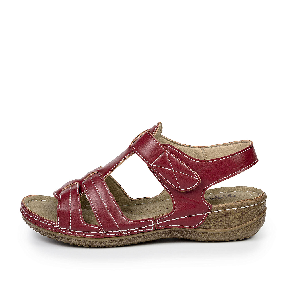 фото Босоножки женские zenden comfort 245-11wb-100ss бордовые 40 ru