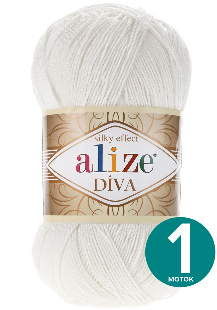 Пряжа Alize Diva (Ализе Дива) - перламутровый (450), 100 г / 350 м (100% микрофибра акрил), Белый, Divа klubоk.shор
Пряжа Alize Diva (Ализе Дива) - перламутровый (450), 100 г / 350 м (100% микрофибра акрил), Белый, Divа klubоk.shор