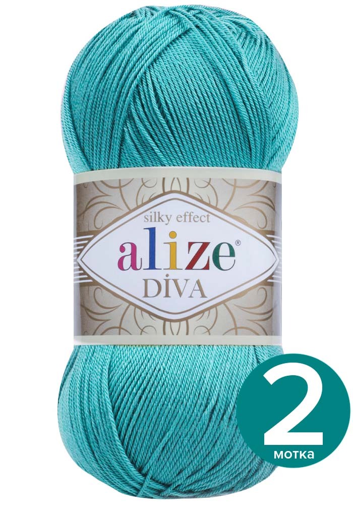 Пряжа Alize Diva (Ализе Дива) - бирюзовый (376), 100 г / 350 м (100% микрофибра акрил) - 2, Divа klubоk.shор
Пряжа Alize Diva (Ализе Дива) - бирюзовый (376), 100 г / 350 м (100% микрофибра акрил) - 2, Divа klubоk.shор