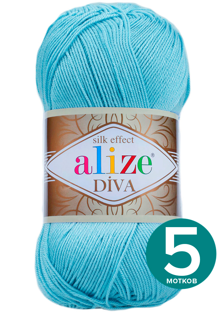 Пряжа Alize Diva (Ализе Дива) - небесно-голубой (346), 100 г / 350 м (100% микрофибра акри, Divа klubоk.shор
Пряжа Alize Diva (Ализе Дива) - небесно-голубой (346), 100 г / 350 м (100% микрофибра акри, Divа klubоk.shор