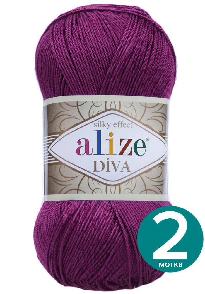 Пряжа Alize Diva (Ализе Дива) - сливовый (297), 100 г / 350 м (100% микрофибра акрил) - 2, Фиолетовый, Divа klubоk.shор
Пряжа Alize Diva (Ализе Дива) - сливовый (297), 100 г / 350 м (100% микрофибра акрил) - 2, Фиолетовый, Divа klubоk.shор