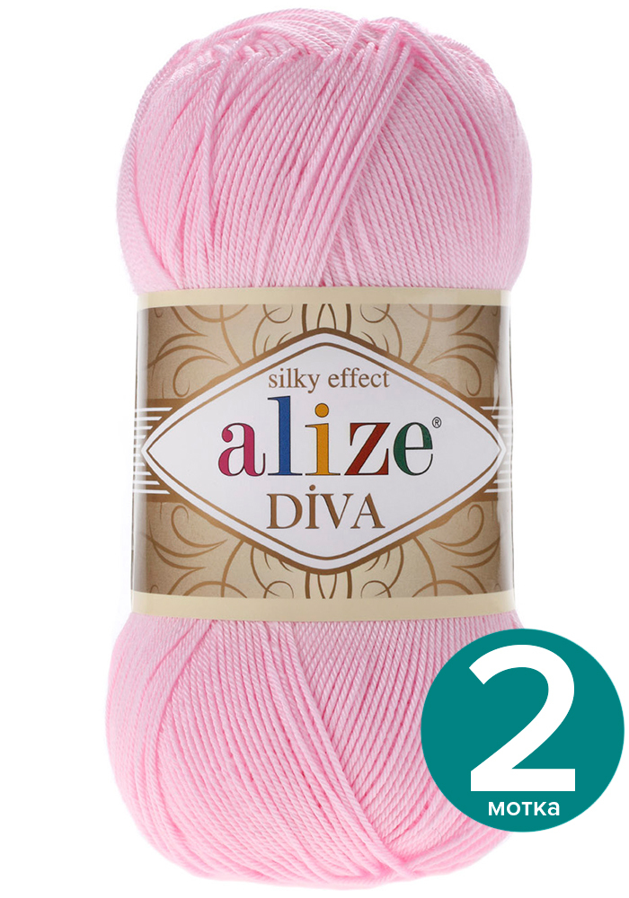 Пряжа Alize Diva (Ализе Дива) - розовый (291), 100 г / 350 м (100% микрофибра акрил) 2 шт, Divа klubоk.shор
Пряжа Alize Diva (Ализе Дива) - розовый (291), 100 г / 350 м (100% микрофибра акрил) 2 шт, Divа klubоk.shор