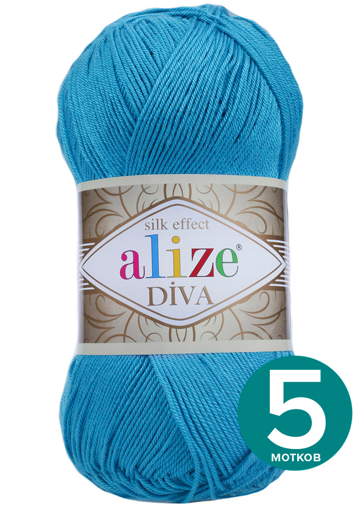Пряжа Alize Diva (Ализе Дива) - бирюзово-голубой (245), 100 г / 350 м (100% микрофибра акр, Divа klubоk.shор
Пряжа Alize Diva (Ализе Дива) - бирюзово-голубой (245), 100 г / 350 м (100% микрофибра акр, Divа klubоk.shор
