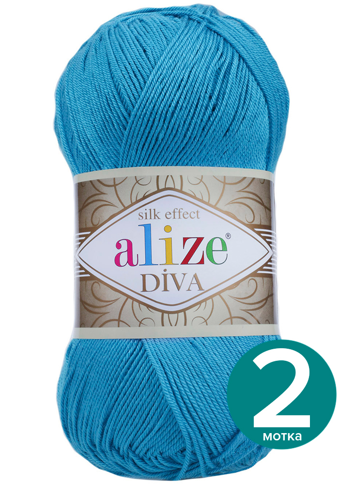 Пряжа Alize Diva (Ализе Дива) - бирюзово-голубой (245), 100 г / 350 м (100% микрофибра акр, Divа klubоk.shор
Пряжа Alize Diva (Ализе Дива) - бирюзово-голубой (245), 100 г / 350 м (100% микрофибра акр, Divа klubоk.shор