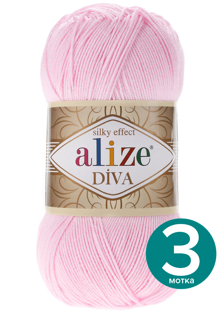 Пряжа Alize Diva (Ализе Дива) - розовый (185), 100 г / 350 м (100% микрофибра акрил) 3 шт, Divа klubоk.shор
Пряжа Alize Diva (Ализе Дива) - розовый (185), 100 г / 350 м (100% микрофибра акрил) 3 шт, Divа klubоk.shор