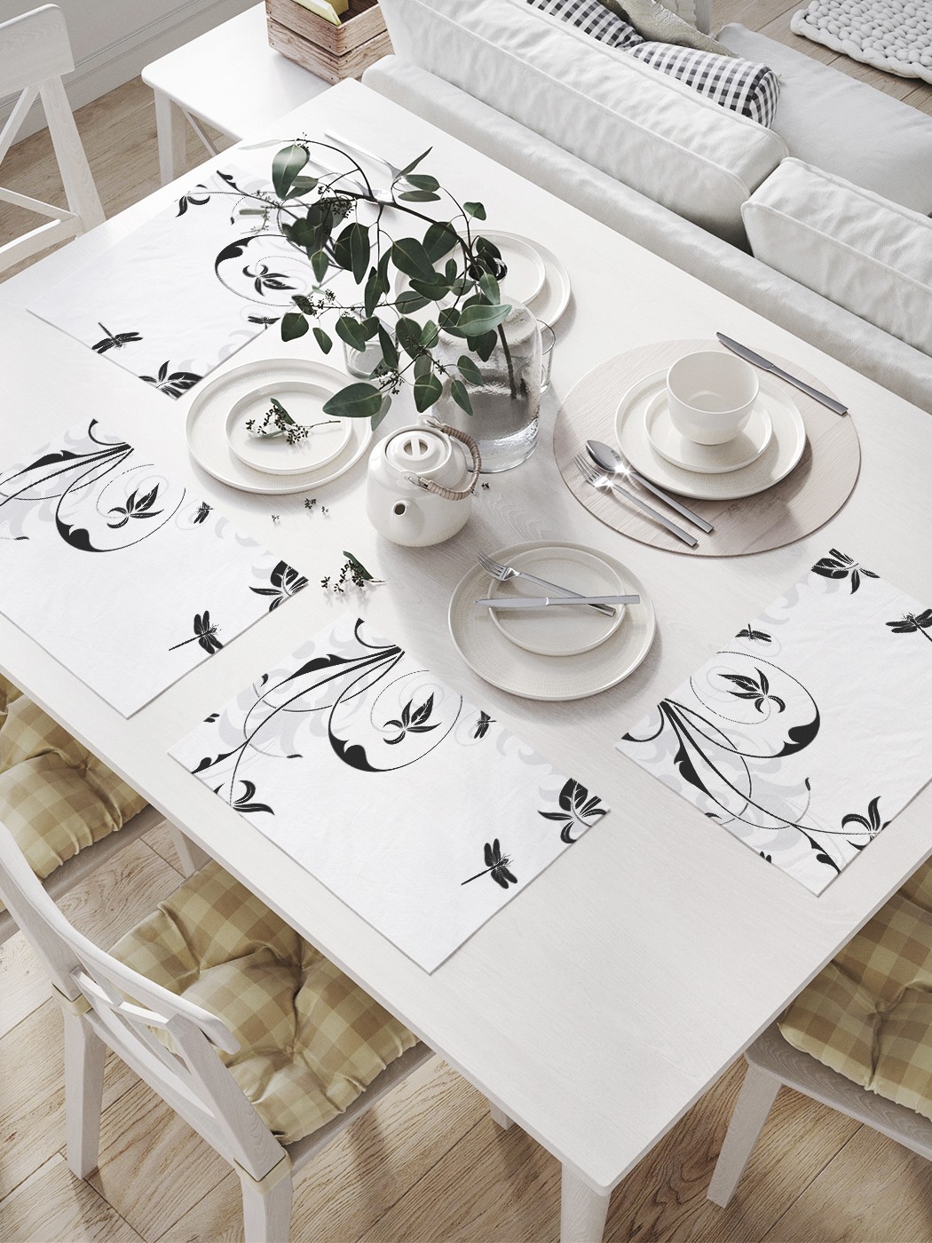 Комплект салфеток JoyArty "Стрекозы монохром" для сервировки стола (32х46 см, 4 шт.), Стрекозы монохром
Комплект салфеток JoyArty "Стрекозы монохром" для сервировки стола (32х46 см, 4 шт.), Стрекозы монохром