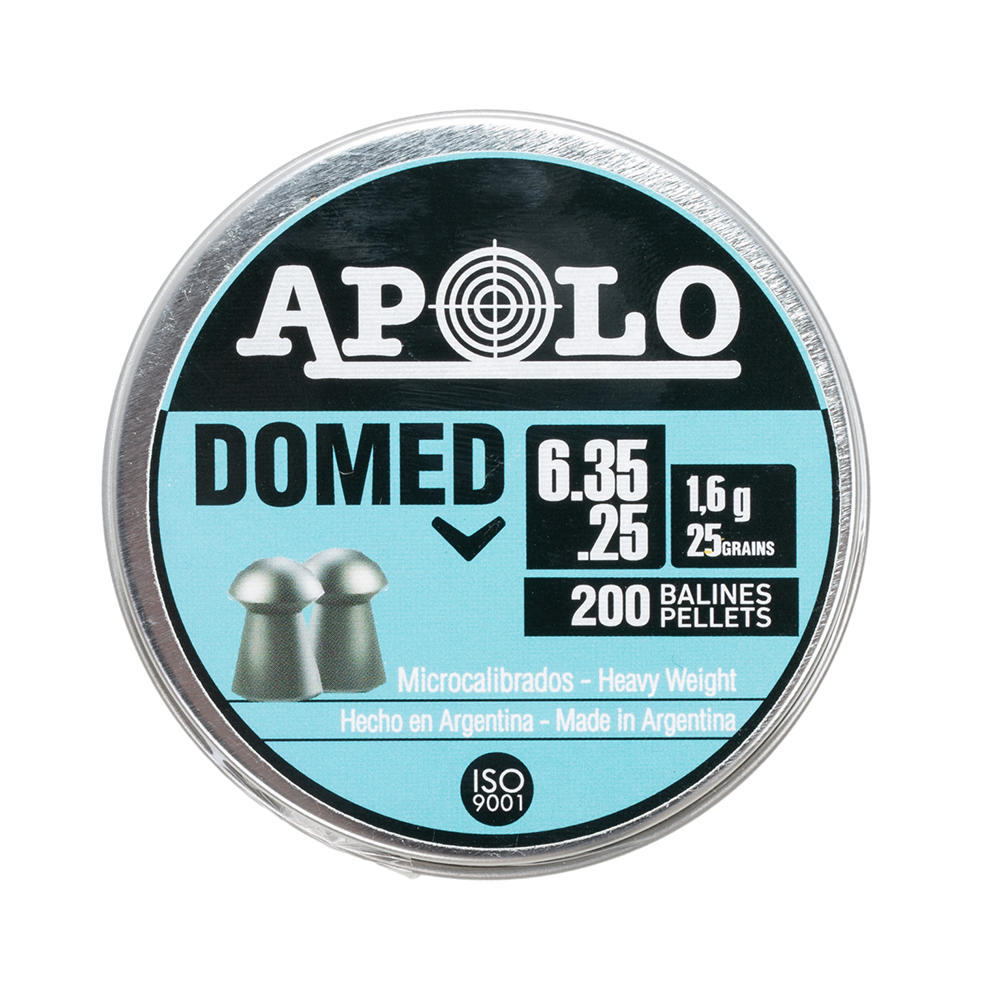 Пули для пневматики APOLO "Domed", для винтовок, калибр 6,35 мм 1.6 гр. (200 шт.), Серебристый, Domed
Пули для пневматики APOLO "Domed", для винтовок, калибр 6,35 мм 1.6 гр. (200 шт.), Серебристый, Domed