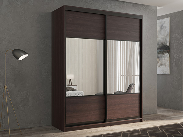 Шкаф-купе 2-х дверный Кааппи 6 Венге 120х45х230 см, Коричневый 
Шкаф-купе 2-х дверный Кааппи 6 Венге 120х45х230 см, Коричневый