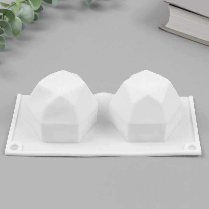 Молд силикон "Многогранники" 16,5х6,7х4,7 см, Белый 
Молд силикон "Многогранники" 16,5х6,7х4,7 см, Белый