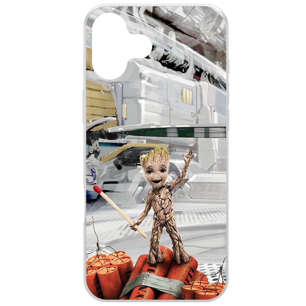 Чехол-накладка Krutoff Clear Case Стражи Галактики. Малыш Грут для iPhone 16 Plus, Прозрачный
Чехол-накладка Krutoff Clear Case Стражи Галактики. Малыш Грут для iPhone 16 Plus, Прозрачный