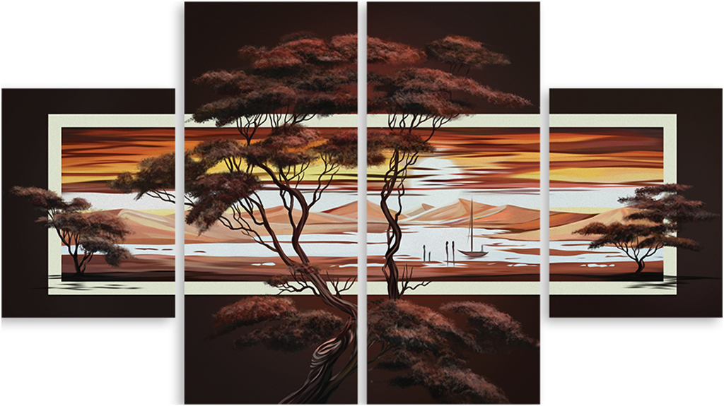 Картина модульная на холсте Модулка Ожидание 90x53 см, 4907