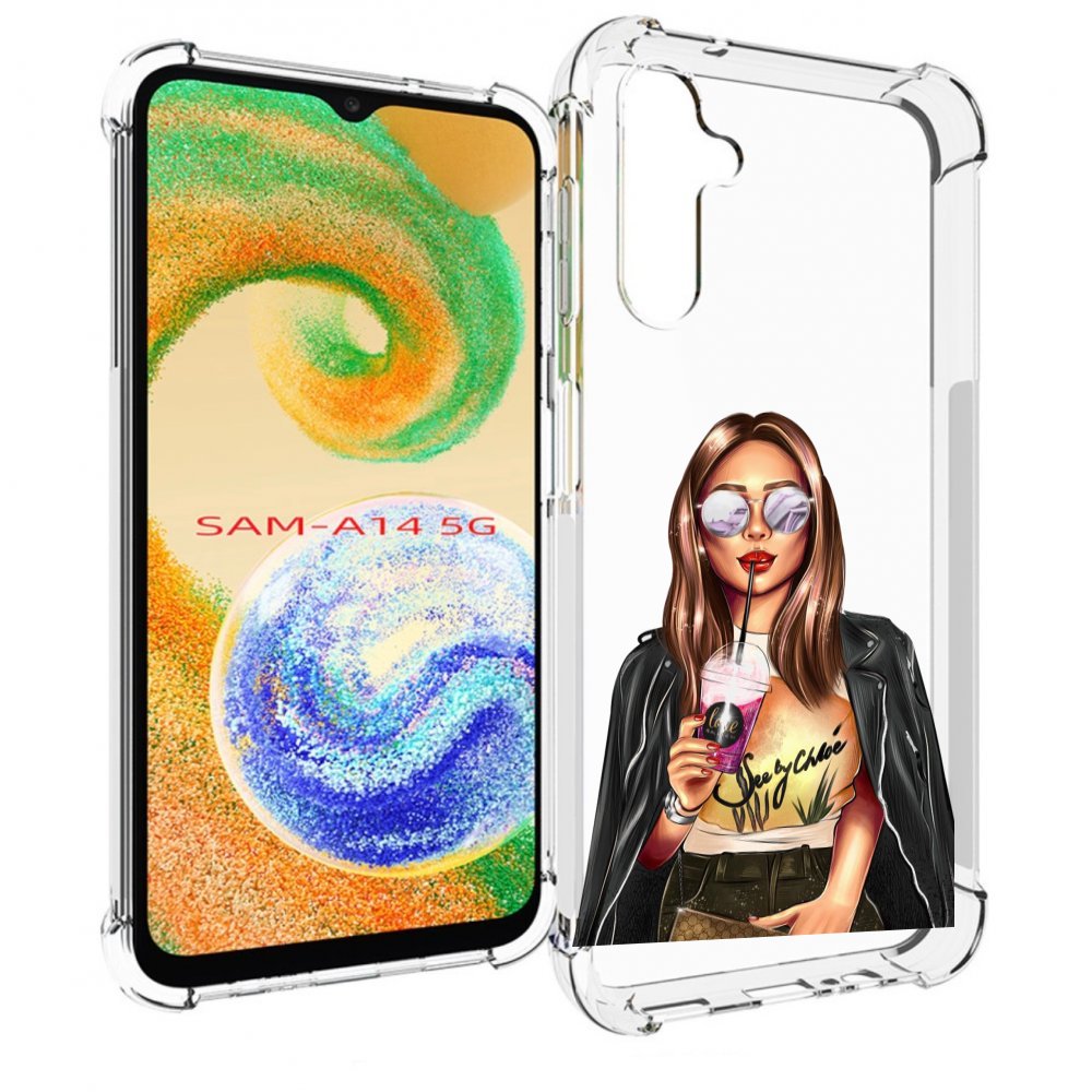 Чехол MyPads девушка-с-фиолетовым-коктейлем женский для Samsung Galaxy A14 5G, Прозрачный, Tocco
Чехол MyPads девушка-с-фиолетовым-коктейлем женский для Samsung Galaxy A14 5G, Прозрачный, Tocco