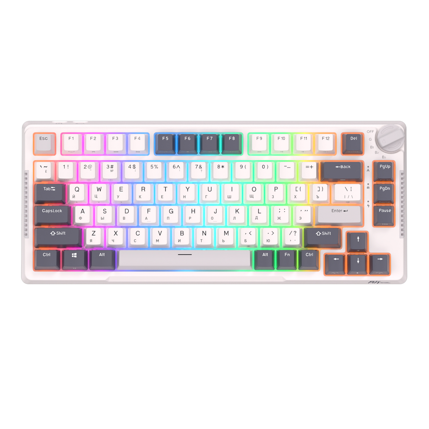 Проводная/беспроводная игровая клавиатура Royal Kludge RKH81 белый (RKH81), RKH81
Проводная/беспроводная игровая клавиатура Royal Kludge RKH81 белый (RKH81), RKH81