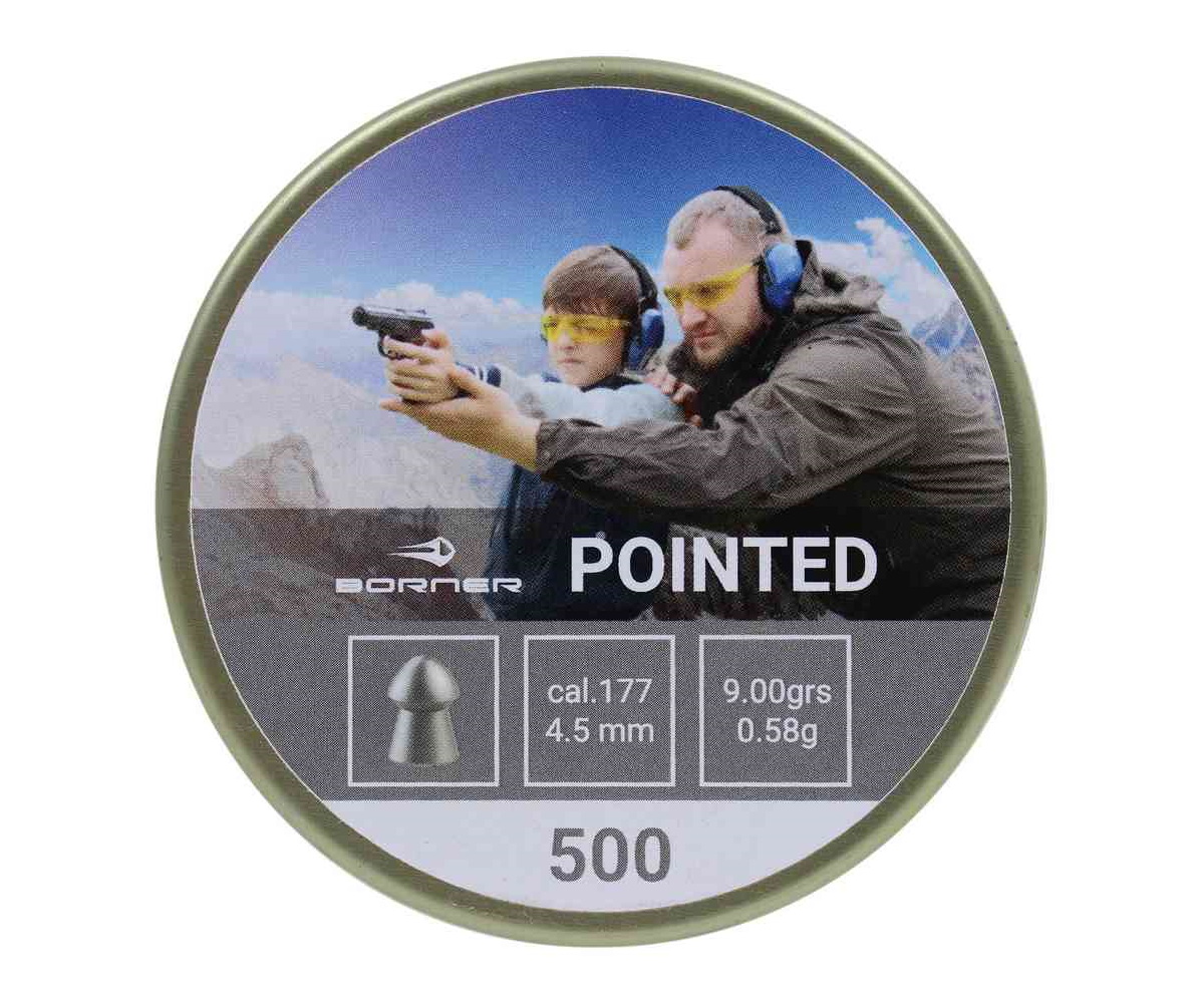 Пуля пневм. Borner "Pointed", 4,5 (500 шт.) 0,58гр. (30 шт в коробке), Серебристый, Pointed
Пуля пневм. Borner "Pointed", 4,5 (500 шт.) 0,58гр. (30 шт в коробке), Серебристый, Pointed