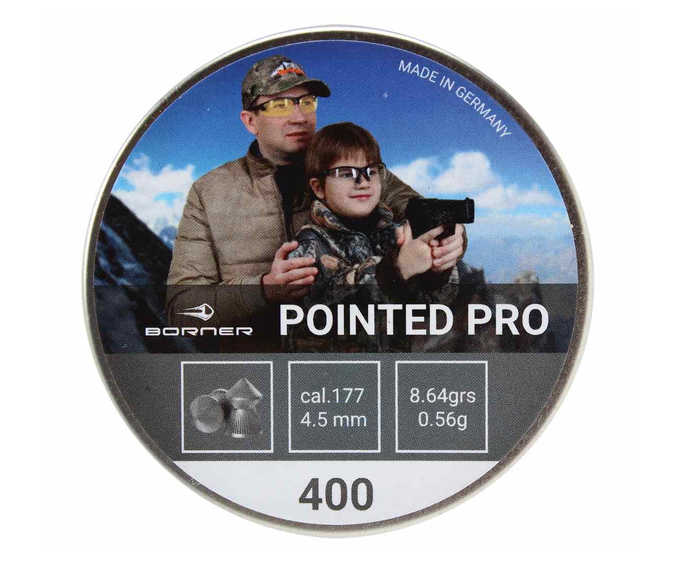 Пуля пневм. Borner "Pointed Pro", 4,5 (400 шт.) 0,56гр. 92144500006X, Серебристый, Pointed Pro
Пуля пневм. Borner "Pointed Pro", 4,5 (400 шт.) 0,56гр. 92144500006X, Серебристый, Pointed Pro