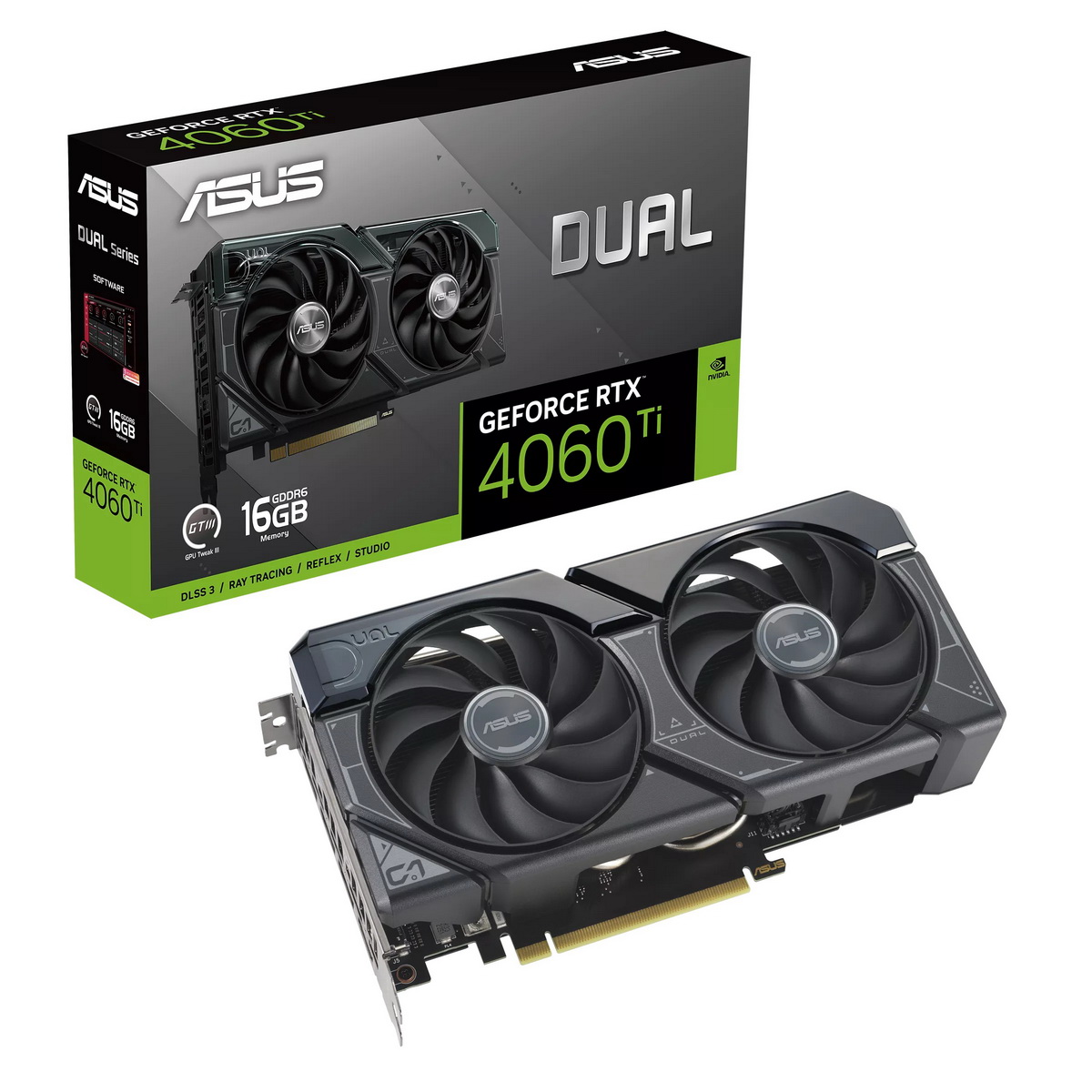 Видеокарта ASUS NVIDIA GeForce RTX 4060 TI DUAL (DUAL-RTX4060TI-16G), GeForce RTX 4060 TI DUAL
Видеокарта ASUS NVIDIA GeForce RTX 4060 TI DUAL (DUAL-RTX4060TI-16G), GeForce RTX 4060 TI DUAL