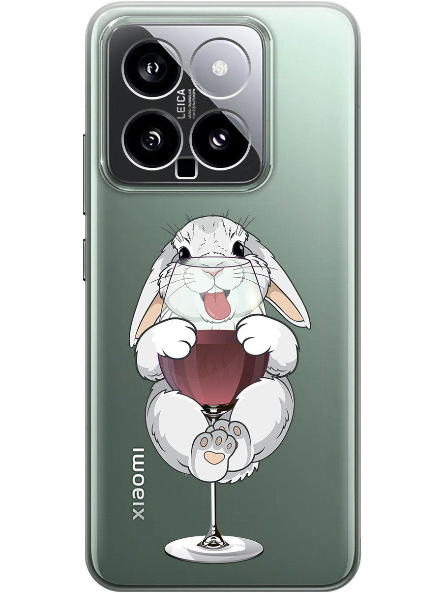 Силиконовый чехол на Xiaomi 14 с принтом "Кролик и бокал", Прозрачный;белый;бордовый, 777769975
Силиконовый чехол на Xiaomi 14 с принтом "Кролик и бокал", Прозрачный;белый;бордовый, 777769975