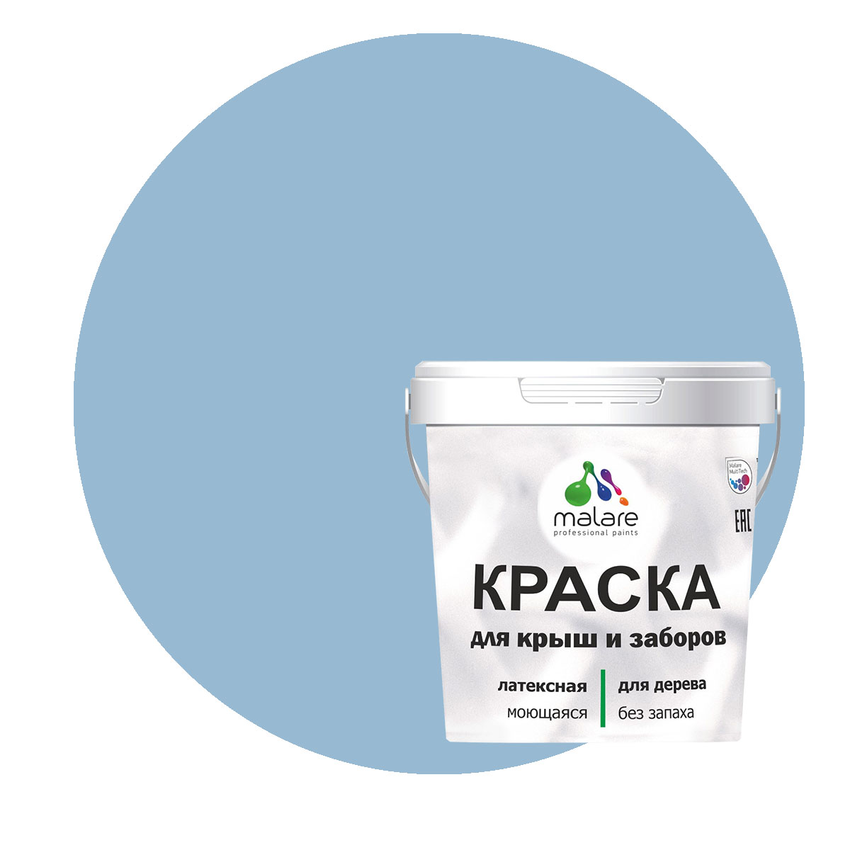 Краска Malare для деревянного забора, без запаха, матовая, акварельно-голубой, 1 кг., Malare-10
Краска Malare для деревянного забора, без запаха, матовая, акварельно-голубой, 1 кг., Malare-10