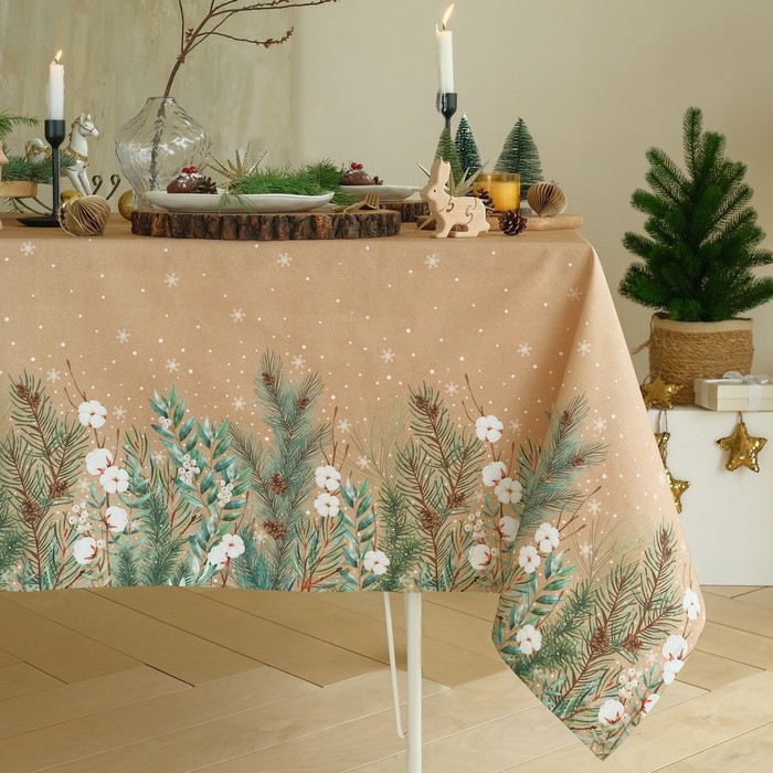 Скатерть новогодняя Этель «Новый год: Fir branches» 144х220см, 100% хл, 190г/м2, Бежевый, Fir branches
Скатерть новогодняя Этель «Новый год: Fir branches» 144х220см, 100% хл, 190г/м2, Бежевый, Fir branches