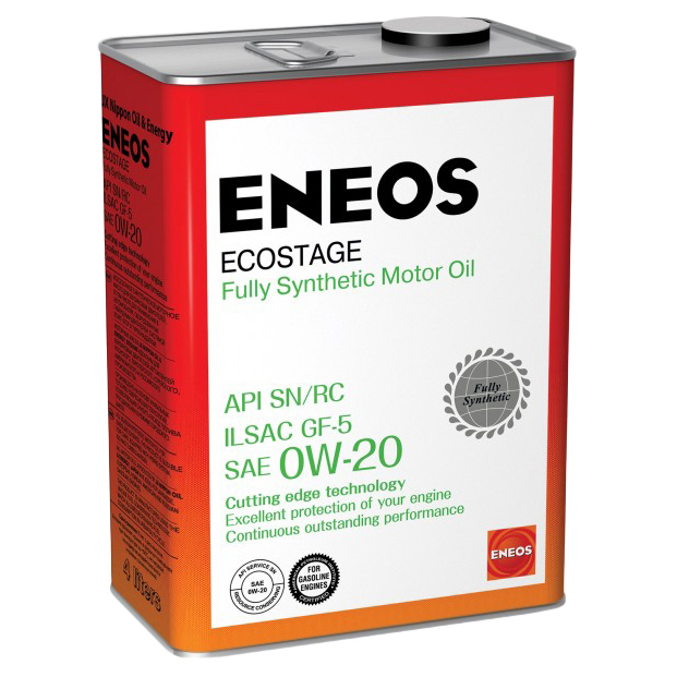 фото Масло моторное eneos ecostage sn синтетика 0w20 4л eneos арт. 8801252022022