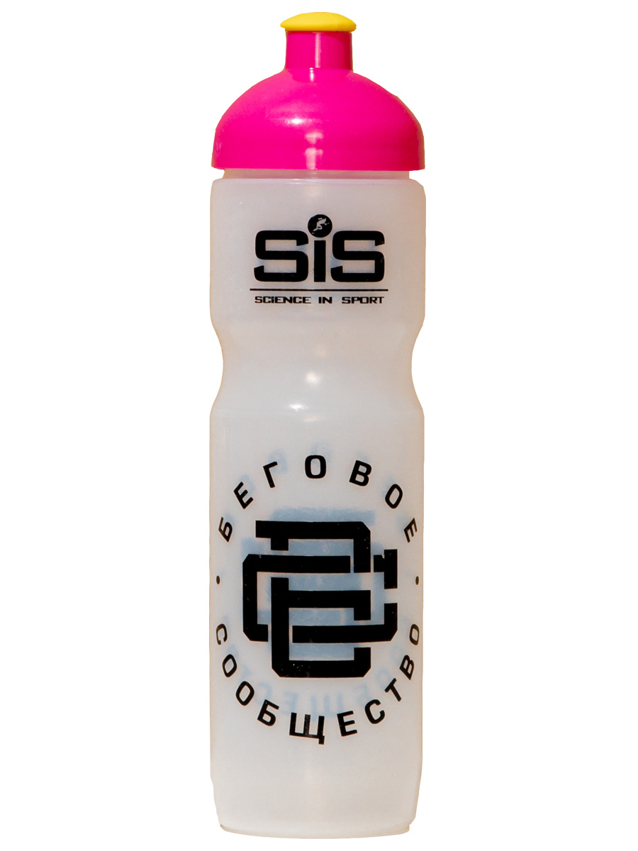 фото Sis бутылка спортивная для воды (розовая) 400мл / фляга пластиковая беговое сообщество