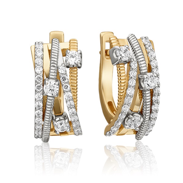 Серьги из комбинированного золота с фианитом PLATINA jewelry 02-4517-00-401-1121-24, 02-4517-00-401-1121-24
Серьги из комбинированного золота с фианитом PLATINA jewelry 02-4517-00-401-1121-24, 02-4517-00-401-1121-24