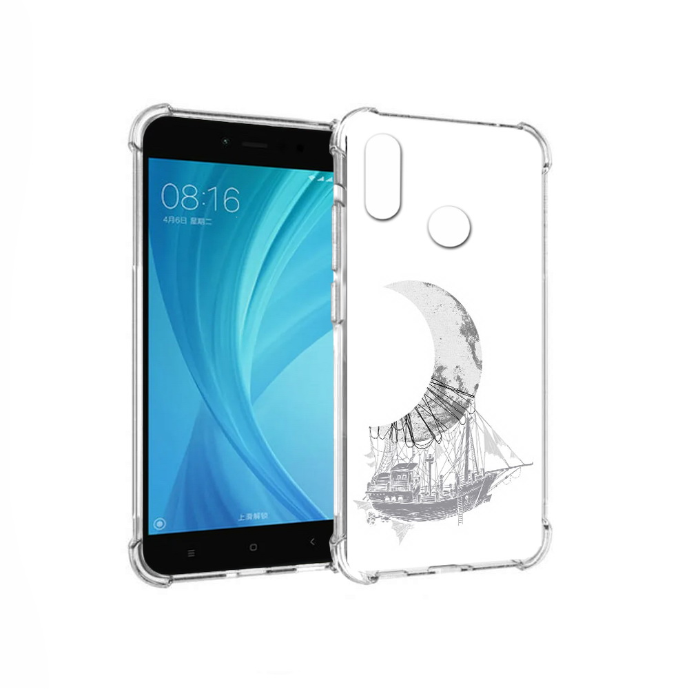 Чехол MyPads Tocco для Xiaomi Redmi Note 5 черно белый корабль полумесяц, Прозрачный, Tocco 
Чехол MyPads Tocco для Xiaomi Redmi Note 5 черно белый корабль полумесяц, Прозрачный, Tocco