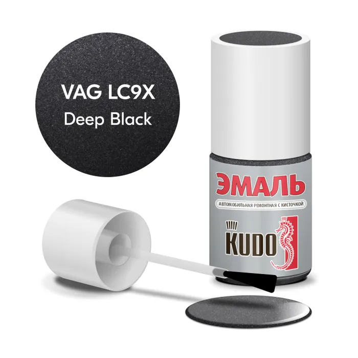 Эмаль автомобильная ремонтная с кисточкой VAG (VW/Audi/Skoda) LC9X Deep Black чёрный (15 м, Черный
Эмаль автомобильная ремонтная с кисточкой VAG (VW/Audi/Skoda) LC9X Deep Black чёрный (15 м, Черный
