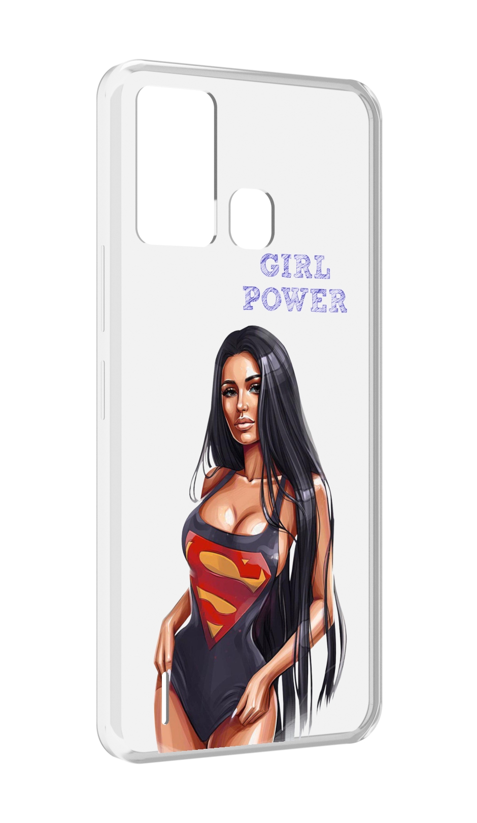 Чехол MyPads Девушка-супермен женский для ITEL S16 / ITEL Vision 1 Pro, Прозрачный, Tocco 
Чехол MyPads Девушка-супермен женский для ITEL S16 / ITEL Vision 1 Pro, Прозрачный, Tocco