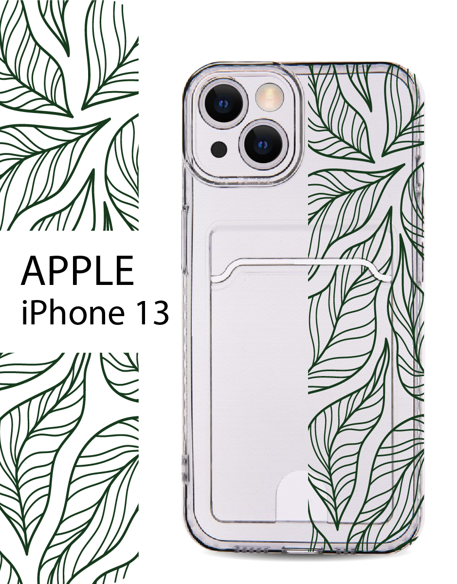 Чехол на Apple iPhone 13 с карманом для банковской карты и принтом, Зеленый;черный, Apple iPhone 13
Чехол на Apple iPhone 13 с карманом для банковской карты и принтом, Зеленый;черный, Apple iPhone 13