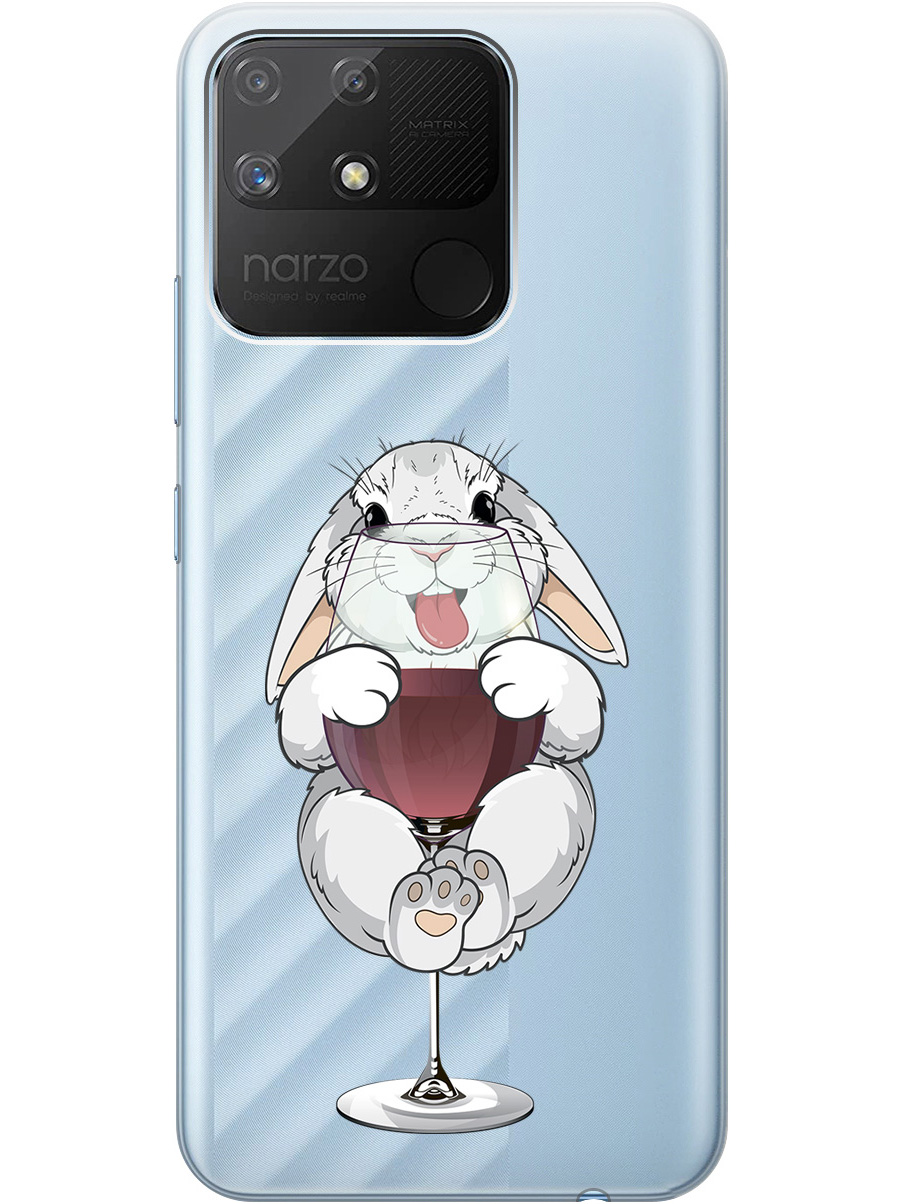 Силиконовый чехол на Realme narzo 50A с принтом "Кролик и бокал", Прозрачный;белый;бордовый, 740189975
Силиконовый чехол на Realme narzo 50A с принтом "Кролик и бокал", Прозрачный;белый;бордовый, 740189975
