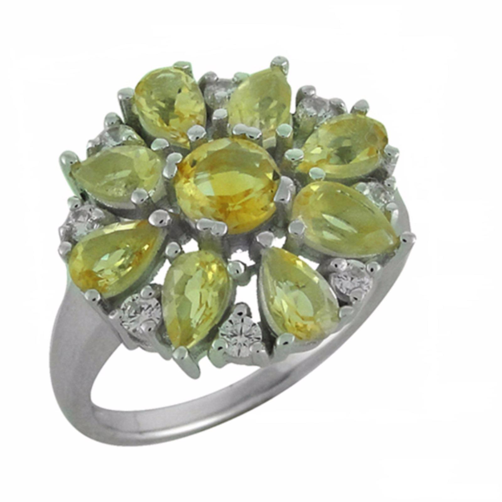 фото Кольцо из серебра с цитрином и фианитом р. 18.5 balex jewellery 1405937110