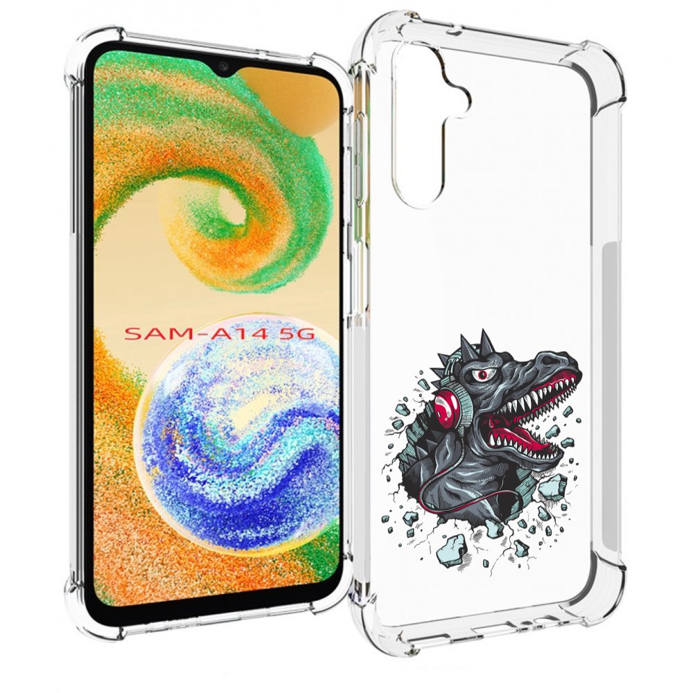 Чехол MyPads Нарисованный динозавр в наушниках для Samsung Galaxy A14 5G, Прозрачный, Tocco
Чехол MyPads Нарисованный динозавр в наушниках для Samsung Galaxy A14 5G, Прозрачный, Tocco