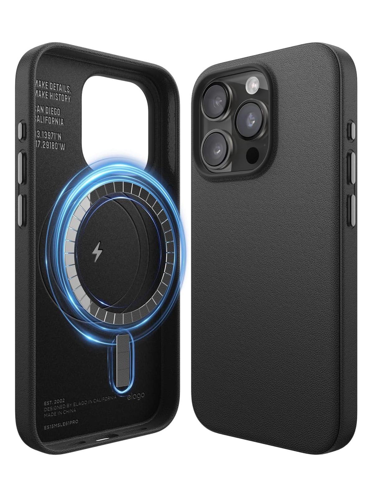 Чехол Elago для iPhone 15 Pro из экокожи с металлическими клавишами, черный, PU Leather MagSafe
Чехол Elago для iPhone 15 Pro из экокожи с металлическими клавишами, черный, PU Leather MagSafe