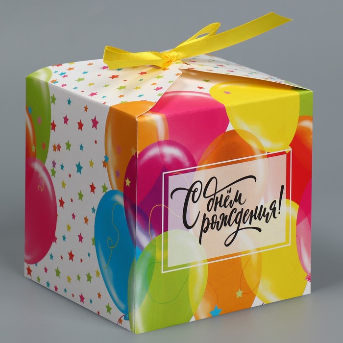 Коробка складная «С Днём рождения», 12 х 12 х 12 см, Коллекция упаковки "С днем рождения!"
Коробка складная «С Днём рождения», 12 х 12 х 12 см, Коллекция упаковки "С днем рождения!"