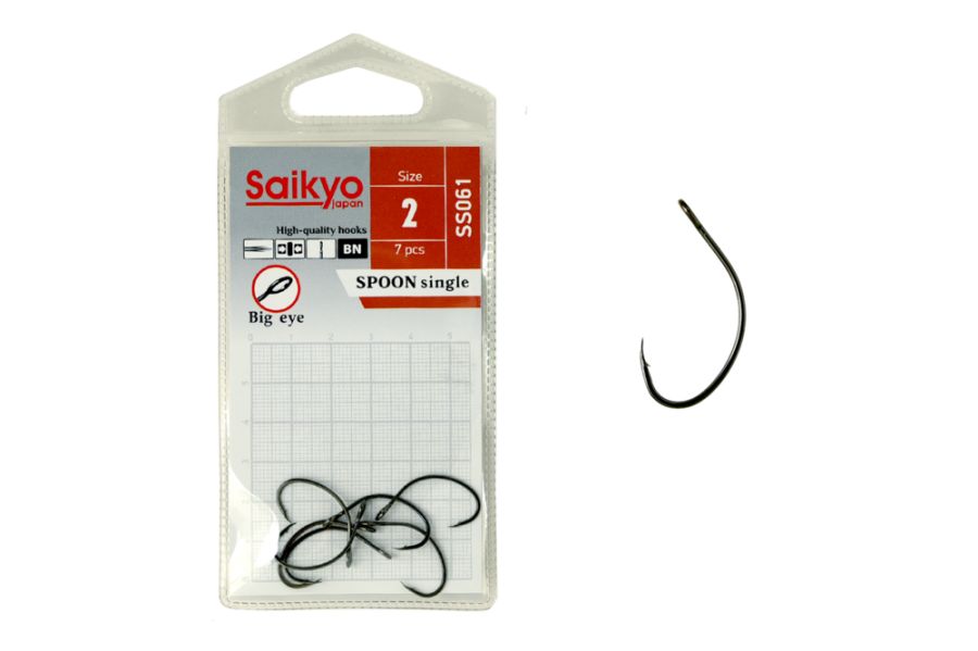 фото Крючки saikyo ss061-bn spoon single №2 (1 упк. по 7 шт.)
