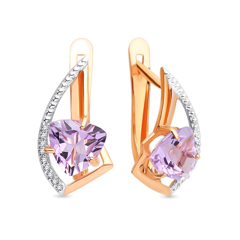 Серьги из красного золота с аметистом, фианитом 585Gold 202006709, 202006709
Серьги из красного золота с аметистом, фианитом 585Gold 202006709, 202006709