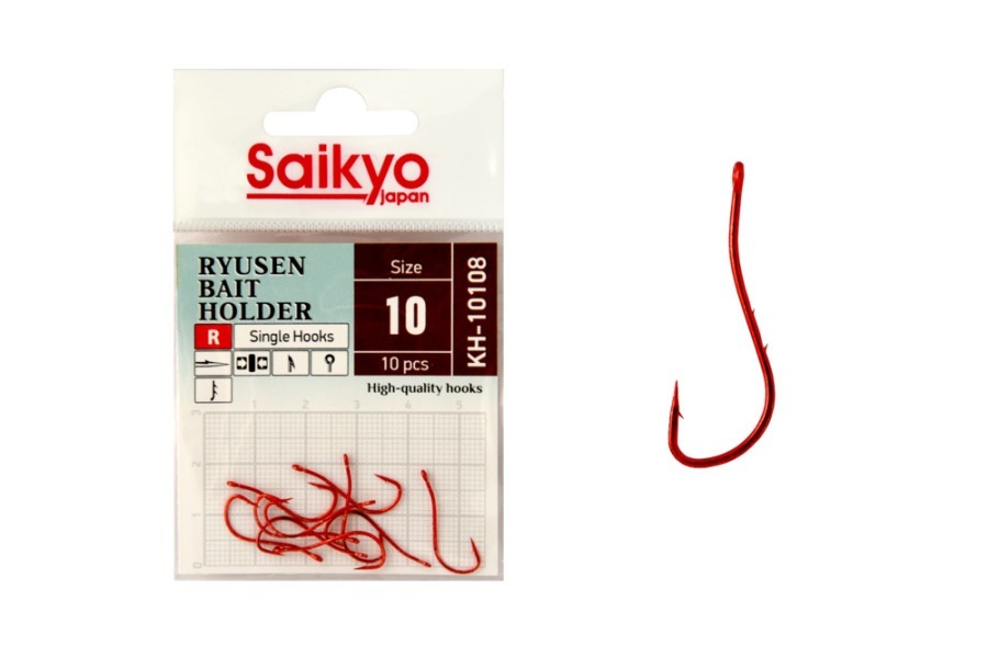фото Крючки saikyo kh-10108 r bn ryusen bait holder №10 ( 1 упк. по 10 шт.)