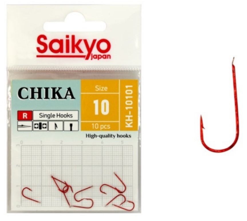 Одинарные крючки Saikyo абердин классические №10 R, с лопаткой, прямое острие, с бородкой, Красный, Kh-10101 R Chika №10
Одинарные крючки Saikyo абердин классические №10 R, с лопаткой, прямое острие, с бородкой, Красный, Kh-10101 R Chika №10