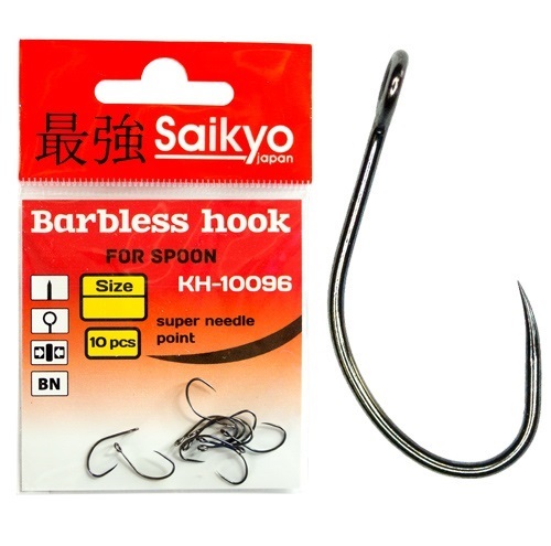 фото Крючки saikyo kh-10096 barbless bn №4 ( 1 упк. по 10шт.)