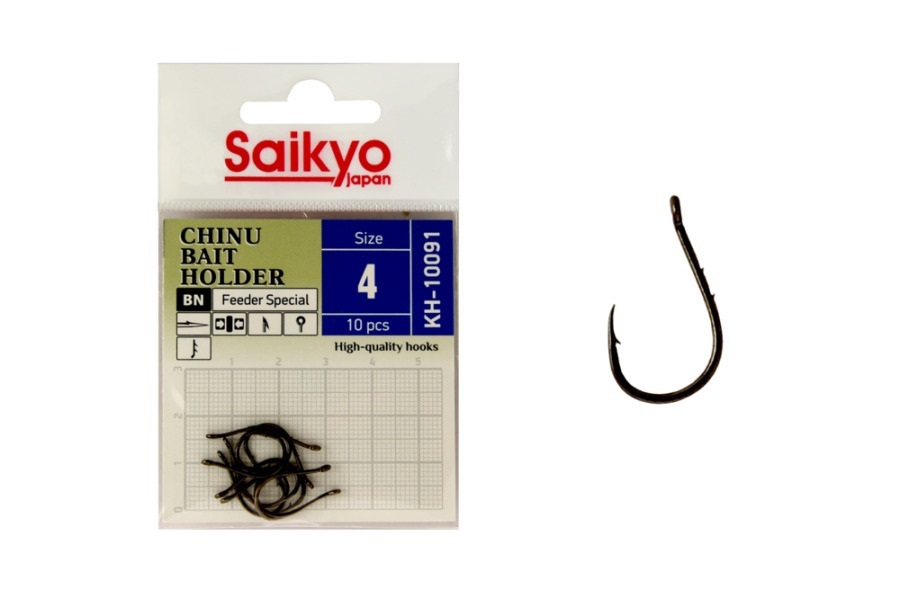 фото Крючки saikyo kh-10091 bn chinu bait holder №4 ( 1 упк. по 10 шт.)
